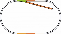 Piko set kolosiječnih elemenata B s slijepim kolosijekom i podlogom H0