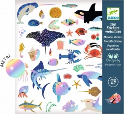 Djeco metalik naljepnice – ocean, 160 kom