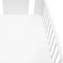 Jersey plahta za dječji krevetić NEW BABY 120 × 60 bijela