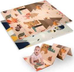 Dvostruka sklopiva XPE pjenasta igraća podloga 120 × 180 cm s motivom životinja i planina Humbi