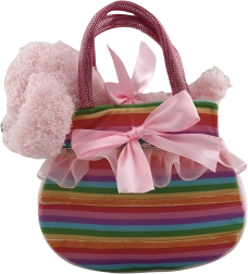 Plush Handbag with Puppy Caramelka