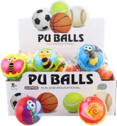 Pjenasta loptica s motivom kukaca 7 cm