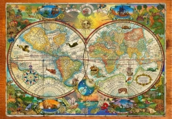 Puzzle karta životinja svijeta 1000 dijelova