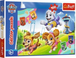 Puzzle od 100 dijelova sa šljokicama PAW PATROL – sjajni psići Trefl