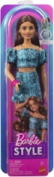 Mattel Barbie Fashionistas kolekcionarska lutka s tamnom kosom u dvodijelnom tirkiznom outfitu