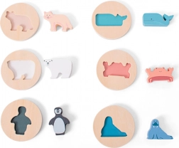 Drvena obrisna slagalica životinje