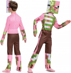 Minecraft kostim Zombie Pigman za djecu 7–8 godina (visina 127–136 cm)