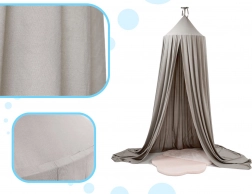 Viseći baldahin iznad dječjeg kreveta – Siva