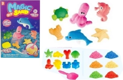 Kinetički pijesak 3D s kalupima, 2 boje u kompletu