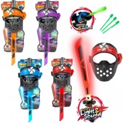 Ninja set s mačem, maskom i strelicama sa svjetlom i zvukom