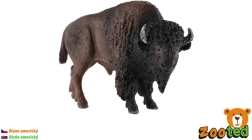 Plastic American bison figurine, 11 cm