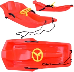 Dječje plastične saonice s naslonom i volanom