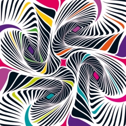 Kvadratne puzzle Curiosi Q Shake – uzorak II, 72 dijela