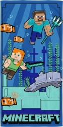Quick-drying kids’ Minecraft towel – underwater adventure