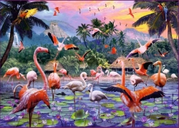 Ružičasti flamingosi puzzle 1000 dijelova