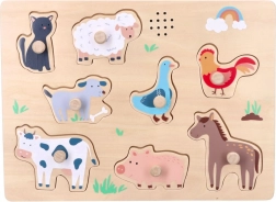 Zvučne drvene slagalice farma