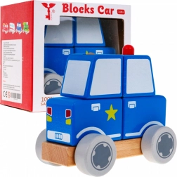 Drveni policijski autić s kockama