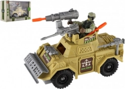 vojni set oklopno vozilo s vojnikom i dodacima, plastika, slobodan hod