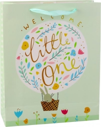 Zelena poklon-vrećica s zečićem za dobrodošlicu bebi