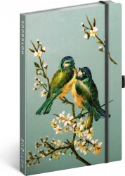 Notique točkani notes Ptičice Kateřine Winterove 13 × 21 cm