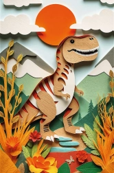Puzzle Paper Art: Dinosauri 160 dijelova