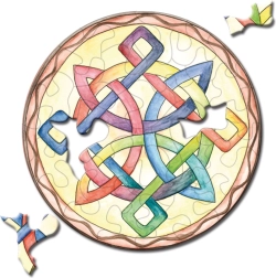 Curiosi okrugle puzzle Picoli Čvor 33 dijelova