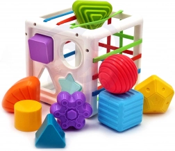 woopie baby elastična senzorna kocka – sortirka oblika, 11 dijelova