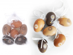 Dekorativna plastična oslikana jaja 6 cm, 6 kom