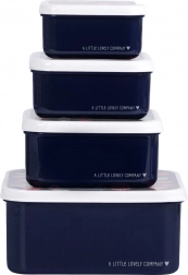 Set od četiri kutije za užinu A Little Lovely Company – Jagode