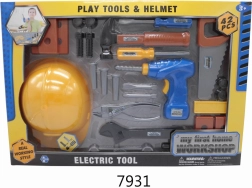 Dječji set alata s kacigom, 42 kom