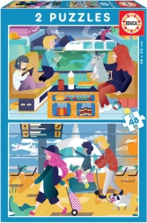 EDUCA Puzzle Putovanja 2x48 dijelova
