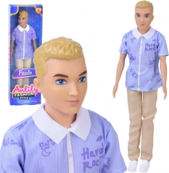 Anlily lutka dječak plavušan u košulji i svijetlim hlačama