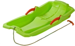 Plastične saonice s kočnicama Baby Mix Karol zelene