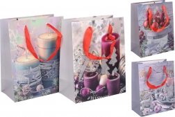 Božićna poklon-vrećica S 18 × 23 × 10 cm – papirnata, s čvrstim ručkama