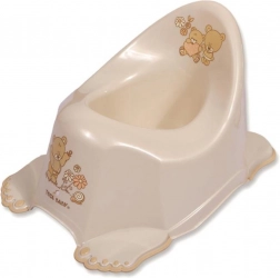 Svirajući dječji kahlica s protuklizom – bež medo