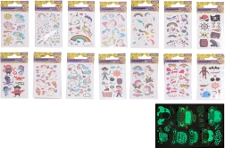 Tetovažne naljepnice koje svijetle u mraku 6 × 10,5 cm – mix jednoroga i pirata