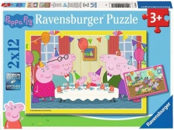 Ravensburger puzzle Praščić Peppa na proslavi 2x12 dijelova