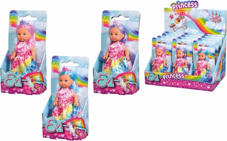 Lutka Evi Love dugina princeza s obojenom kosom - 1 komad