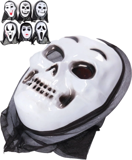 Karnevalska halloween maska duh s kapuljačom - 1 komad