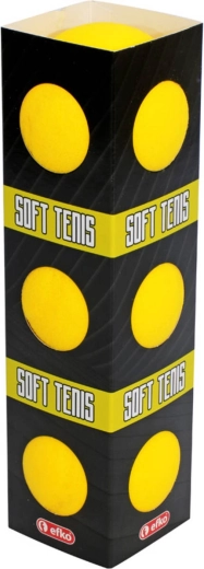 EFKO foam soft tennis balls yellow 6.5 cm (3 pcs)