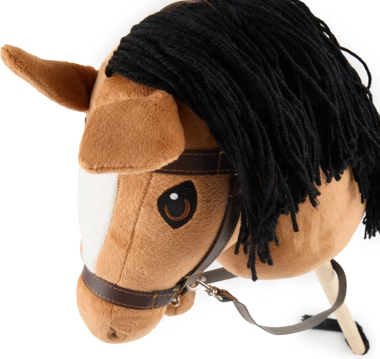 Bieco hobby horse on a stick, brown (size S)