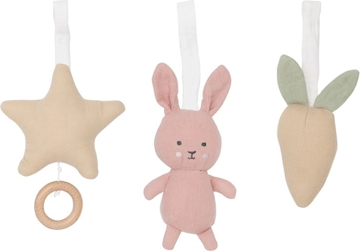 Jabadabado textile toys for play gym – pink bunny