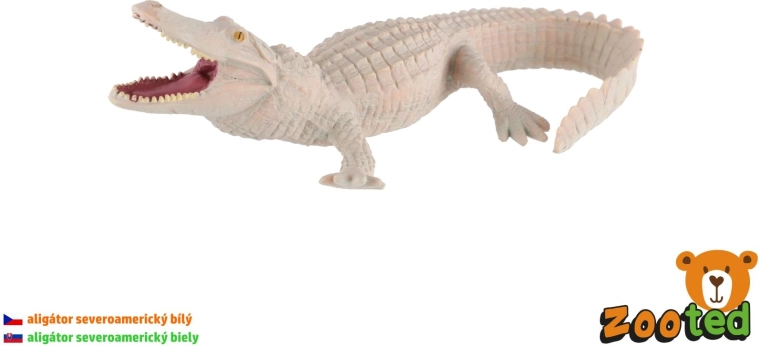 15 cm White North American Alligator Figurine