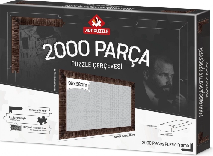 Okvir za puzzle 96x68 cm smeđi