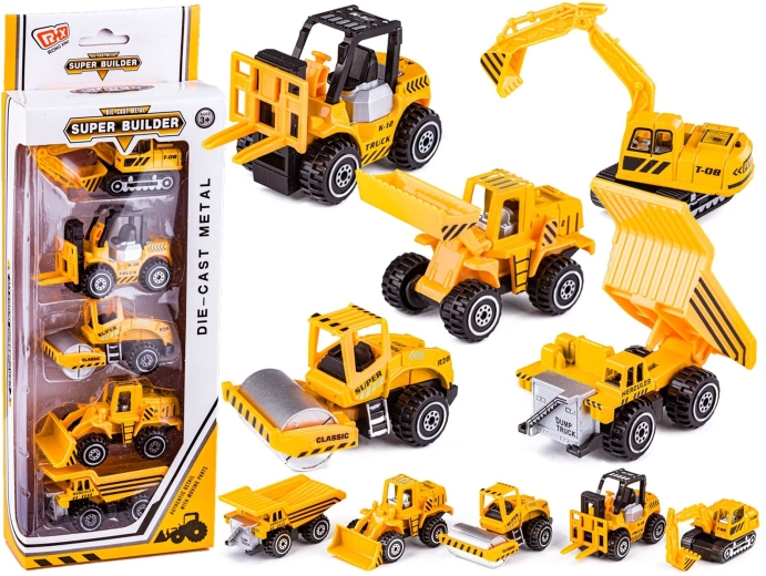 Metal construction vehicles – set of 5 pcs