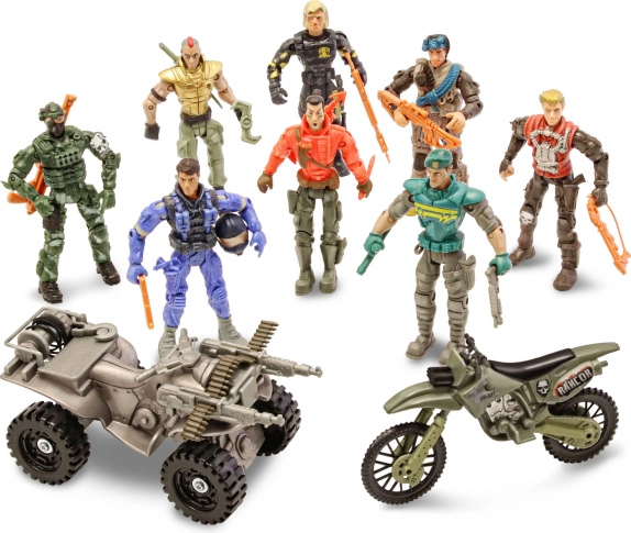 The Corps vojnici s motorom – set 8 figurica 11 cm