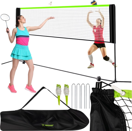 Prijenosna sportska mreža 3u1 za odbojku, badminton i tenis TRIZAND