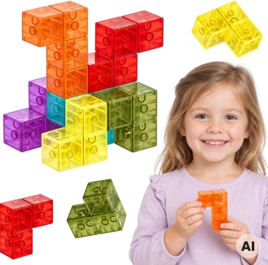 Woopie Tetris-Style Magnetic 3D Construction Set
