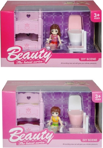 Mini Doll Furniture Set with Doll