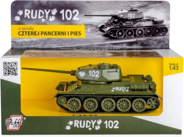 model tenka T-34 Rudy 102 u mjerilu 1:43